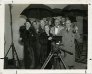 L to R: Countess Liv de Margret, Phil Friedman, Jesse Lasky, Mary Pickford, Dr. Edison Petleit, Samuel Goldwyn - 1936