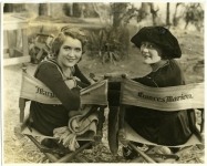Mary Pickford and Frances Marion on the set of The Love Light - 1920 