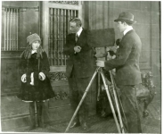 Mary Pickford with Maurice Tourneur and Lucien Androit on the set of The Poor Little Rich Girl - 1917 