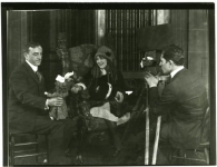 Mary Pickford, Maurice Tourneur, Lucien Androit on the set of The Poor Little Rich Girl - 1917