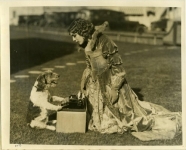 Mary Pickford, in costume for Dorothy Vernon of Haddon Hall, with Zorro - 1924