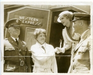Col. H.N. Arnold, Commandant March Field, Amelia Earhart, Mary and Lieut. Tommy Tomlinson, noted flyer - 1935 