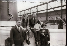 Mary Pickford and Douglas Fairbanks embark on their European honeymoon - 1920 