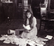 Mary Pickford reads her fan mail - 1916 