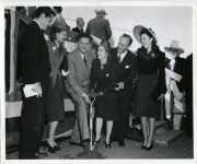 Mary Pickford and Jean Hersholt break the ground for the Motion Picture Home in Woodland Hills, Calif. - 1941