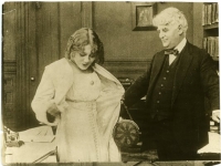 A Good Little Devil film still -- Mary Pickford and David Belasco in film's prologue - 1914