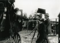 Cecil B. DeMille directs Mary Pickford in A Romance of the Redwoods - 1917