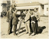 Mitchell Lusin, Charles Rosher, Ernst Lubitsch, Henry Blanke, Mary Pickford and Dick Rossen at the Pickford-Fairbanks Studio filming Rosita - 1923