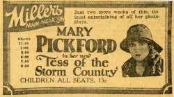 1922  -  Newspaper ad for <em>Tess of the Storm Country</em>