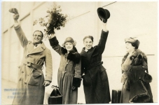 Charlotte Pickford and Charlie Chaplin wish Mary & Doug bon voyage on their trip to Europe - 1920 