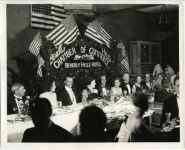 Mary Pickford, Douglas Fairbanks and Charlotte Pickford at a Chamber of Commerce banquet - 1926 