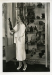 Mary Pickford with a cabinet of antique jade never before photographed, Pickfair - 1935 