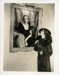 Mary Pickford and her portrait - 1937