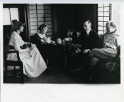 Mary Pickford, Frances Marion, Adolph Zukor and Cecil B. DeMille at Mary's dressing room cottage - 1917