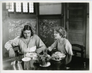 Mary Pickford and Douglas Fairbanks at breakfast - 1921 