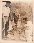 rb580 - Mary with foot in bucket & two staff members, Sparrows 1926