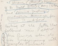 rb599 - Hiram Abrams(united artists), Mary & Bernie Friedman(production manager) - back w. description, Through the Backdoor 1921