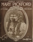 rb448 - Sweet Little Mary Pickford 1914 music by Edna Williams lyrics by WM PS Earle Cover