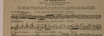 rb453 - Sparrows Theme Sheet music close-up 1926