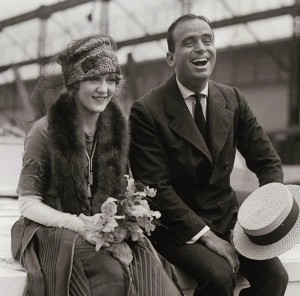 Mary and Doug embark on their European honeymoon, 1920