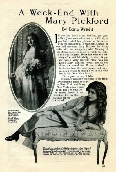 Photoplay March 1915 – A Weekend With Mary Pickford