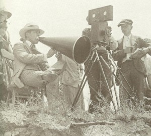 D.W. Griffith, Billy Bitzer (behind camera) and Karl Brown