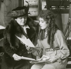 Mary Pickford and Charlotte on set of Poor Little Rich Girl (1916)