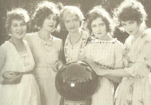 Mary with Mildred Harris, Mary Gish, Dorothy Gish, and Lillian