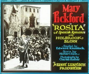 Mary Pickford "Rosita" - Glass slide poster