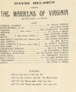 The Warrens of Virginia Playbill