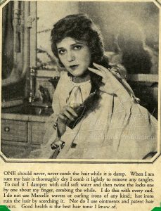 Mary Pickford - Advice on Hair Care