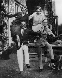 Mary and Doug with the Mountbattens at Adsdean, their country house on Sussex Downs (1924)