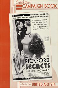 Secrets (1933) Pressbook