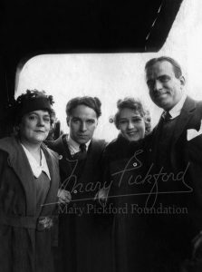 Charlotte Hennessey Pickford, Charlie Chaplin, Mary and Doug Fairbanks