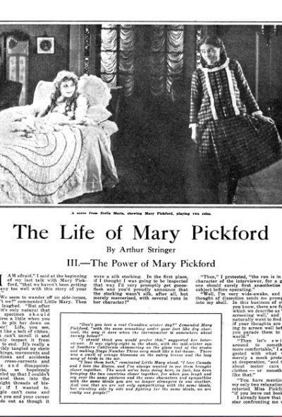 Maclean’s November 1918 – The Life of Mary Pickford Pt 3