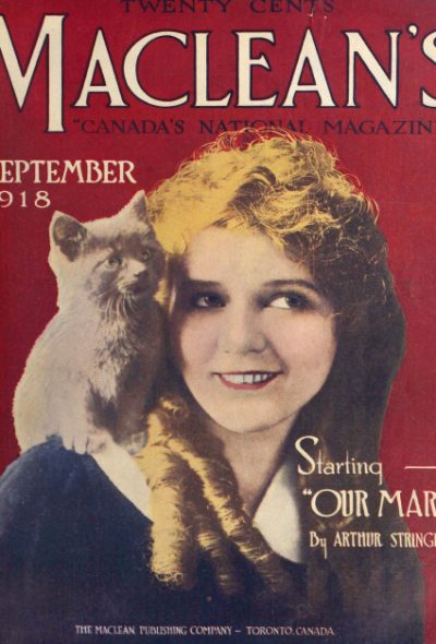 Maclean’s September 1918 – Our Mary Pt 1