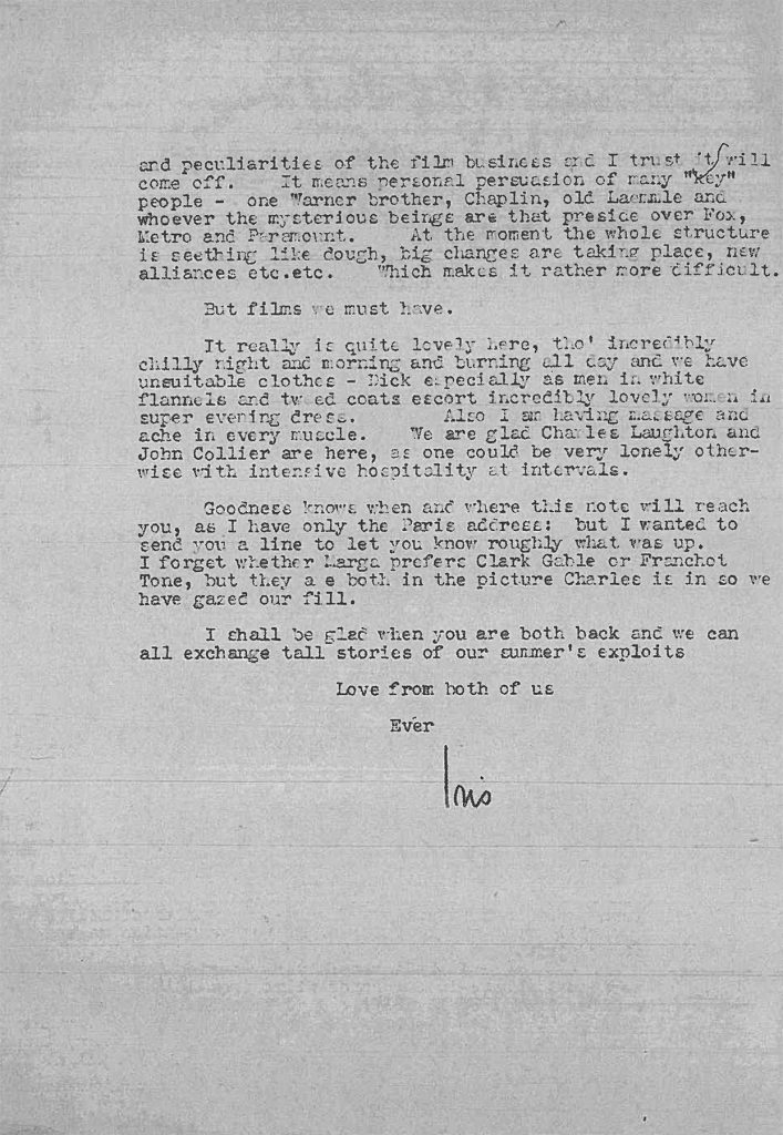 Iris Barry Letter, 1935 - from the MoMA collection