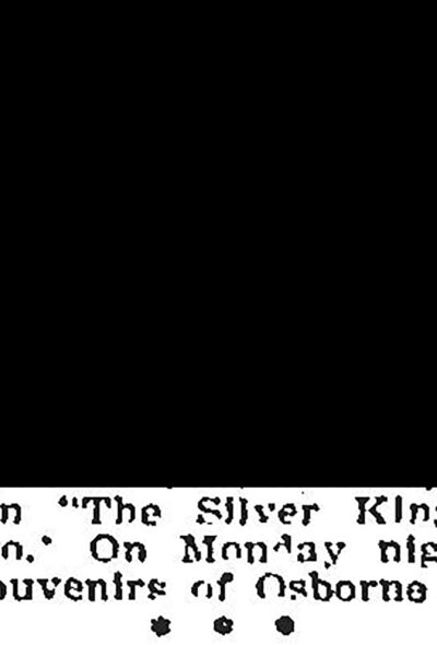 The Globe Toronto January 1901 – The Silver King